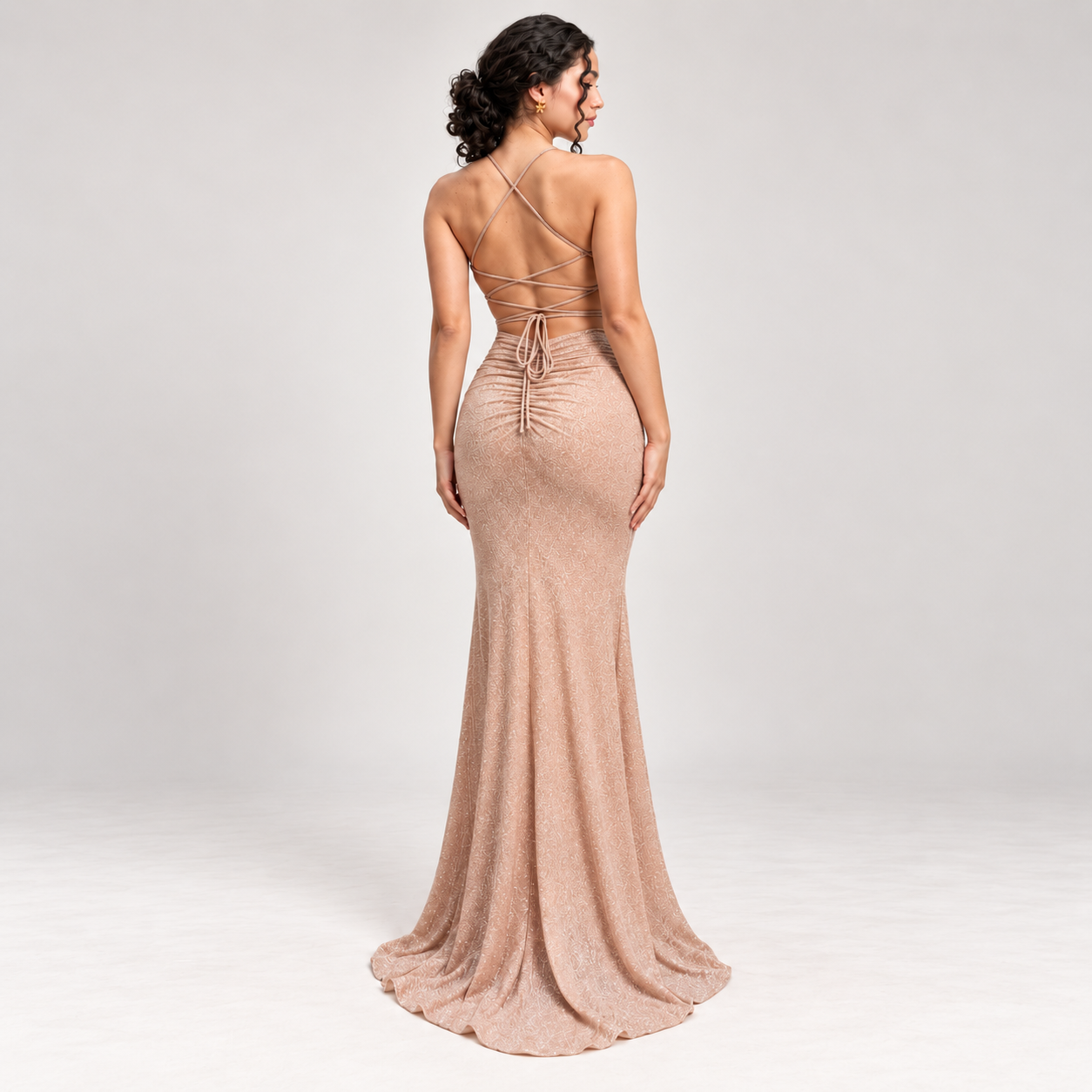 VESTIDO LOVELY ESCARCHA DORADO